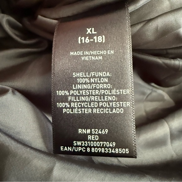 Swiss Tech Red Hooded Puffer Tunic Vest Size XL - Picture 6 of 7